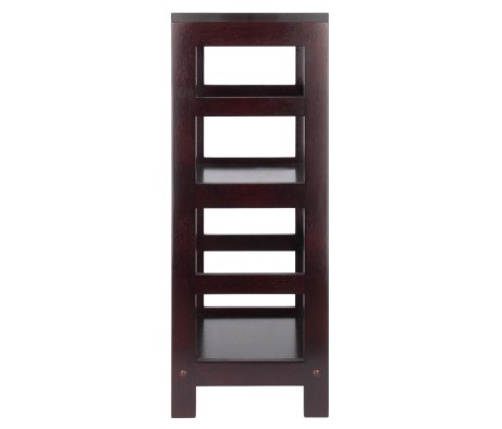 Leo 2-Tier Storage Shelf, 29' High, 13' Wide, Espresso
