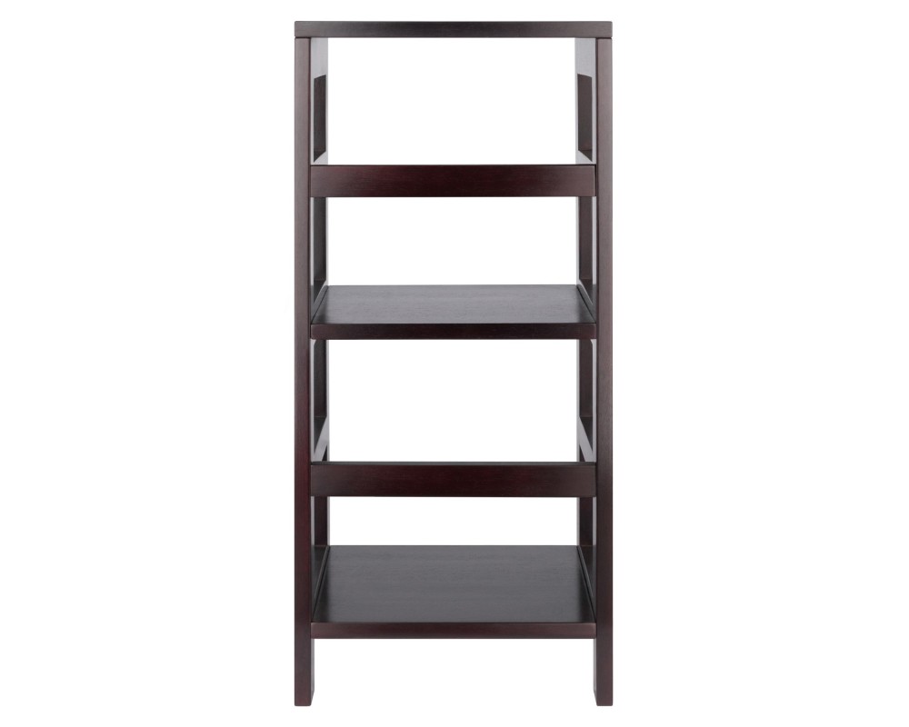 Leo 2-Tier Storage Shelf, 29' High, 13' Wide, Espresso
