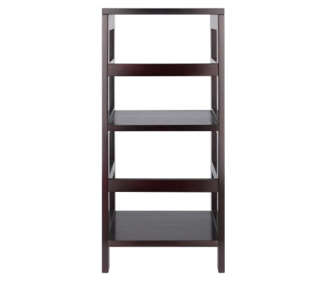 Leo 2-Tier Storage Shelf, 29' High, 13' Wide, Espresso