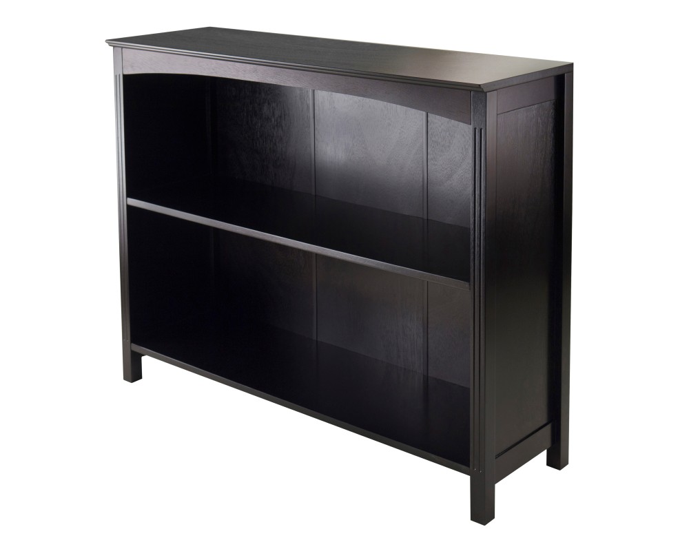 Terrace 2-Tier Wide Bookcase, 37 Wide, 30 High, Espresso