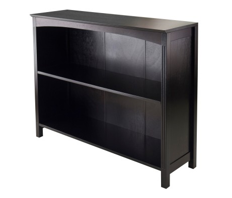 Terrace 2-Tier Wide Bookcase, 37 Wide, 30 High, Espresso