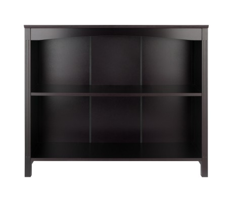 Terrace 2-Tier Wide Bookcase, 37 Wide, 30 High, Espresso