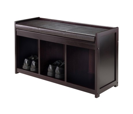 Addison 2-Pc Storage Bench with Seat Cushion, Espresso