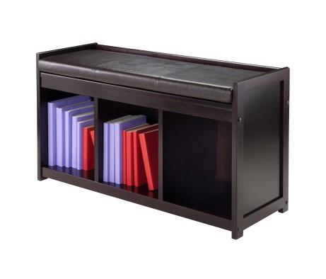 Addison 2-Pc Storage Bench with Seat Cushion, Espresso
