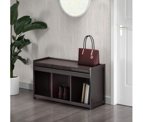 Addison 2-Pc Storage Bench with Seat Cushion, Espresso