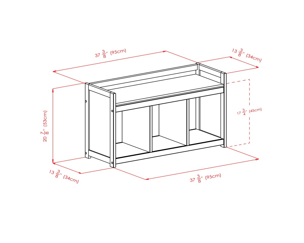 Addison 2-Pc Storage Bench with Seat Cushion, Espresso