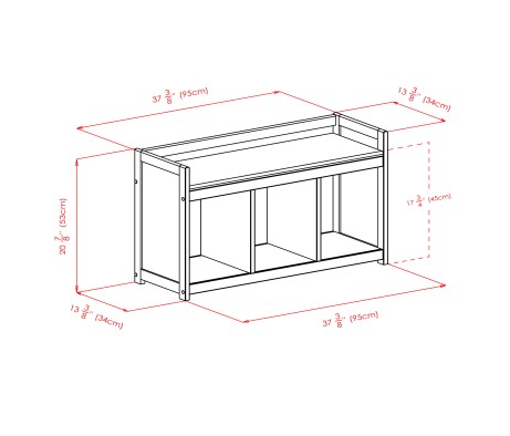 Addison 2-Pc Storage Bench with Seat Cushion, Espresso
