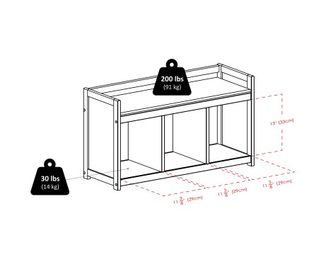 Addison 2-Pc Storage Bench with Seat Cushion, Espresso