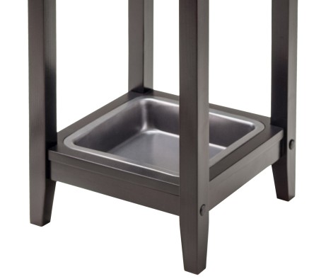Jana Umbrella Stand with 9 Slots and Steel Drip Pan, 26' High, 11' Wide, Espresso