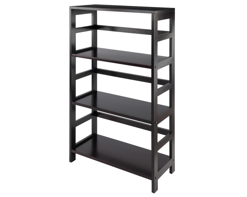 Leo 3-Tier Storage Shelf, 42' High, 25' Wide, Espresso