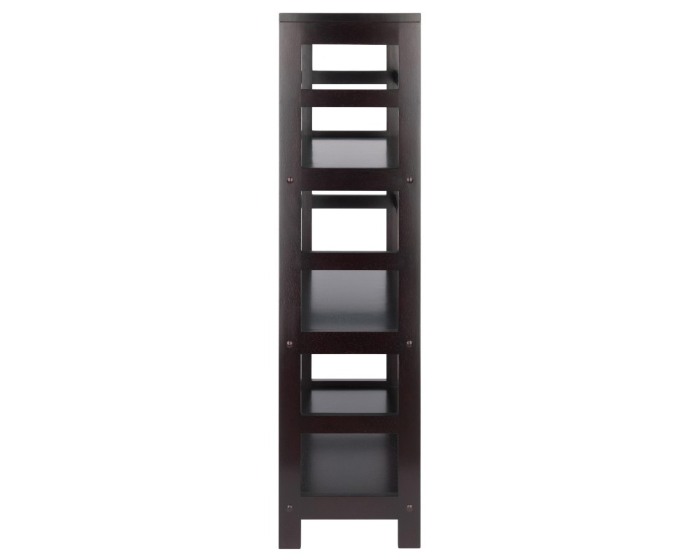 Leo 3-Tier Storage Shelf, 42' High, 25' Wide, Espresso