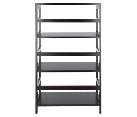 Leo 3-Tier Storage Shelf, 42' High, 25' Wide, Espresso
