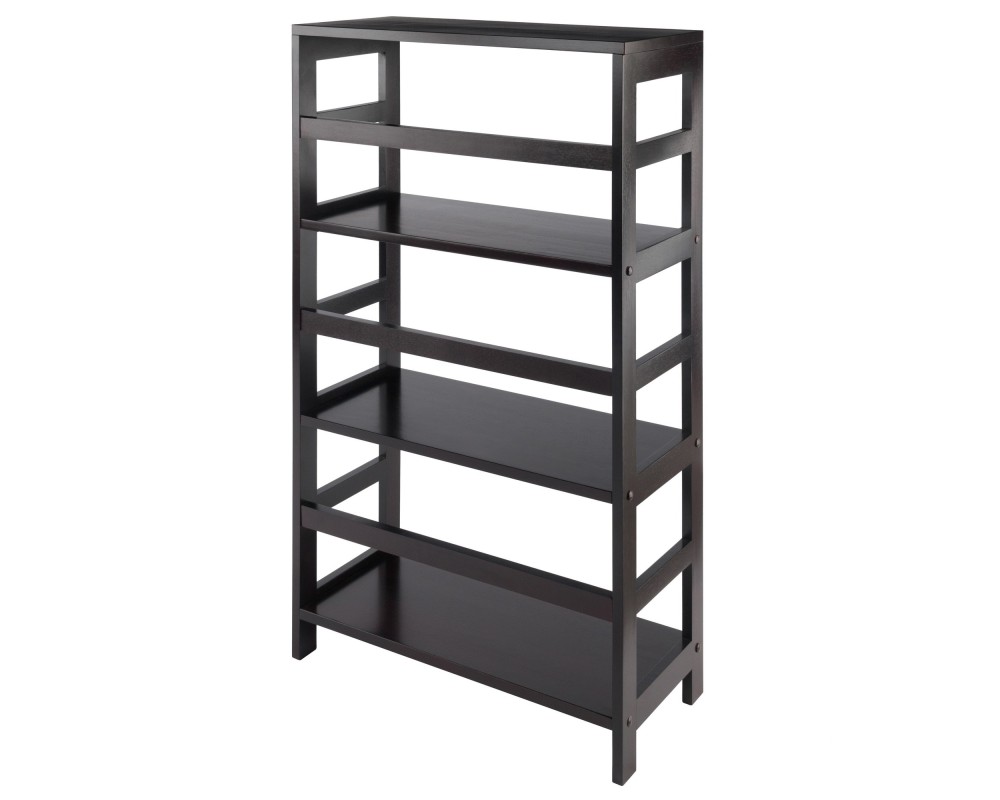 Leo 3-Tier Storage Shelf, 42' High, 25' Wide, Espresso