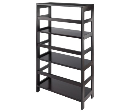 Leo 3-Tier Storage Shelf, 42' High, 25' Wide, Espresso
