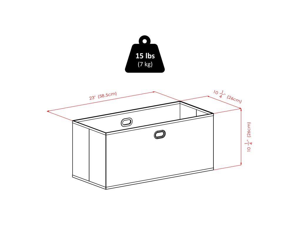 Torino 4-Pc Storage Shelf with 3 Foldable Fabric Baskets, Espresso and Chocolate