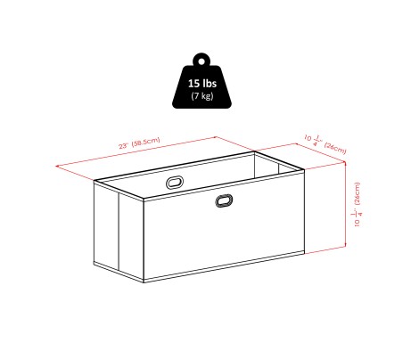 Torino 4-Pc Storage Shelf with 3 Foldable Fabric Baskets, Espresso and Chocolate