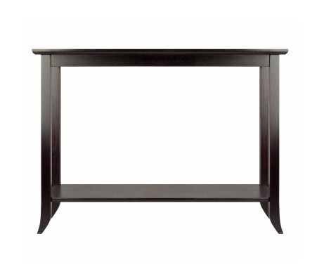 Genoa Glass-Top Rectangular Console Table, 40' Wide, 30' High, Espresso