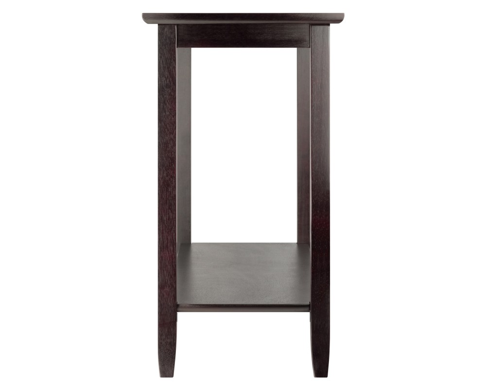 Genoa Glass-Top Rectangular Console Table, 40' Wide, 30' High, Espresso