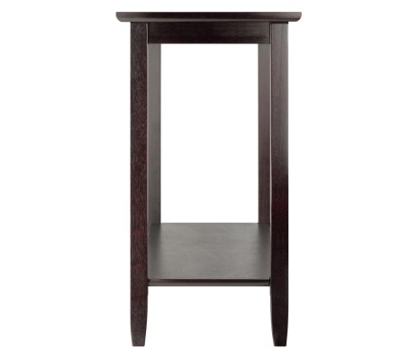 Genoa Glass-Top Rectangular Console Table, 40' Wide, 30' High, Espresso