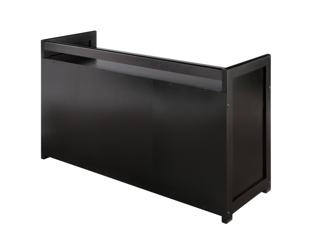 Addison Storage Bench with 3 Cubbies, 3 Woven Fiber Baskets, 37 Wide, 21 High, Espresso and Chocolate