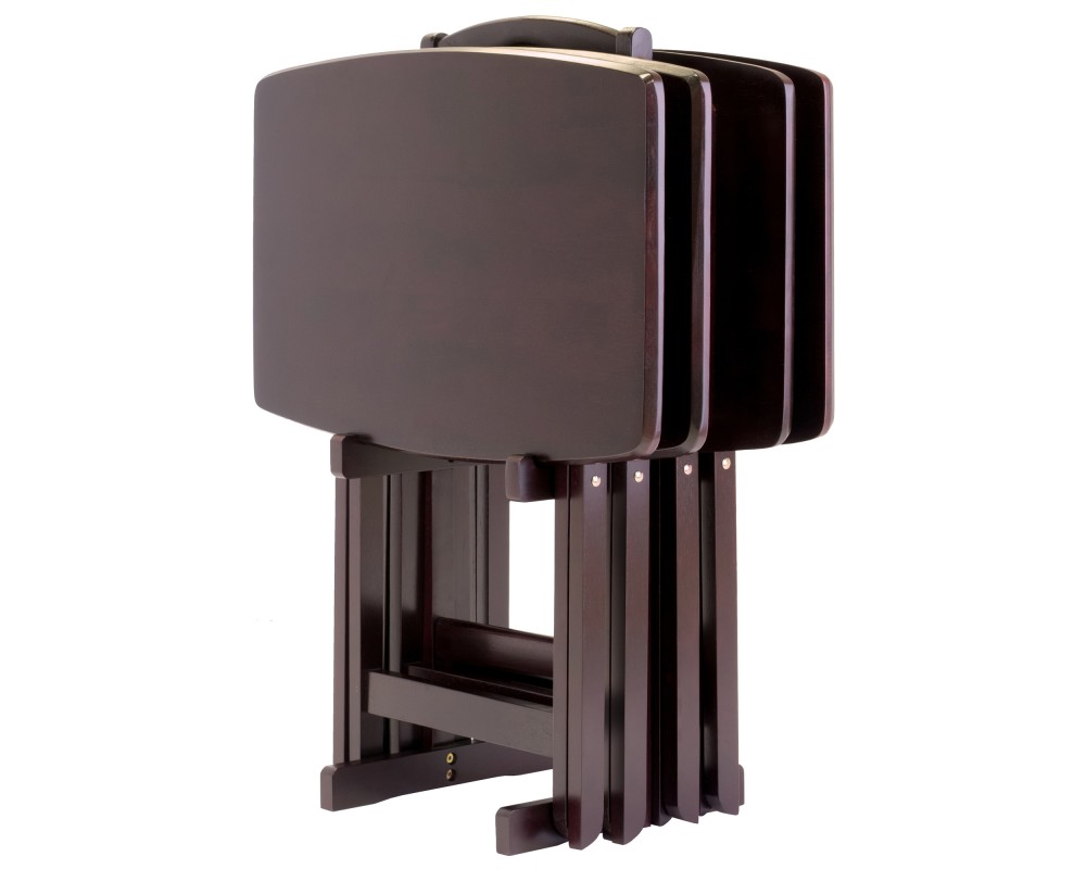 5-Pc Snack Table Set, Oversized, 25' Tall, 23' Wide, Espresso