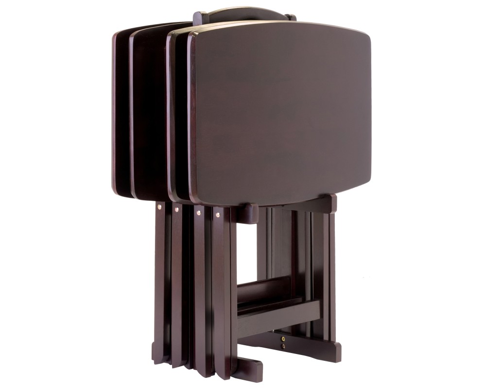 5-Pc Snack Table Set, Oversized, 25' Tall, 23' Wide, Espresso