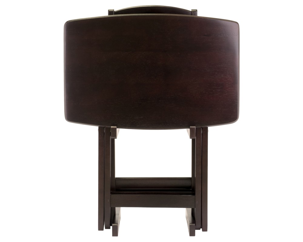 5-Pc Snack Table Set, Oversized, 25' Tall, 23' Wide, Espresso