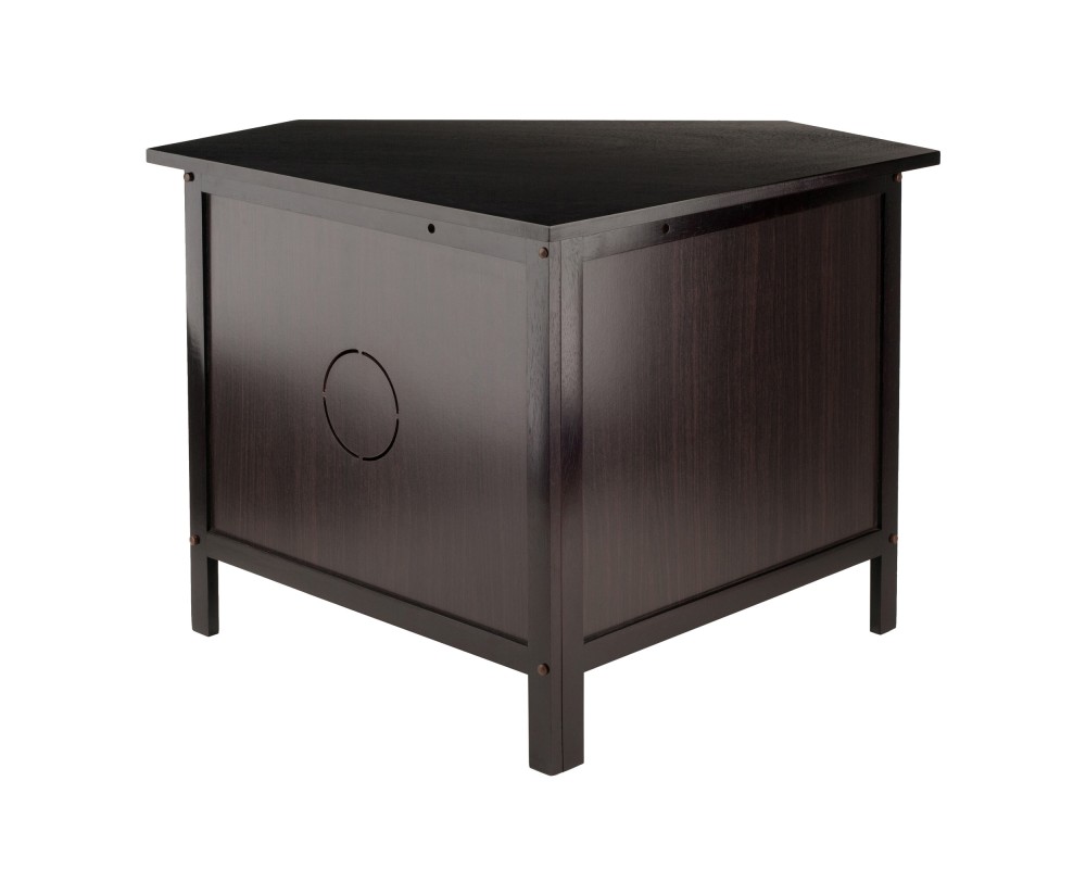 Zena Corner TV Stand with Storage, 35' Wide, 22' High, Espresso