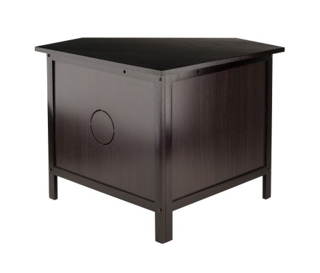 Zena Corner TV Stand with Storage, 35' Wide, 22' High, Espresso