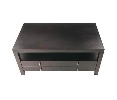 Copenhagen Coffee Table with Large Shelf and Drawers, 40' Wide, 18' High, Espresso