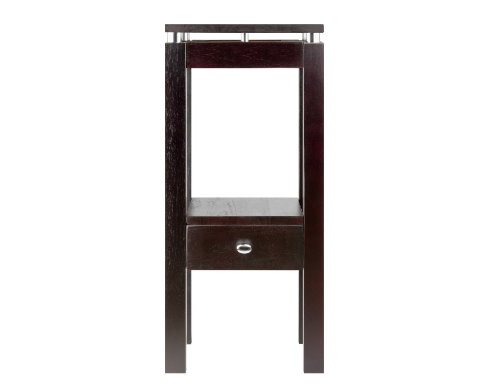 Linea Accent Table, 29' High, 13' Wide, Espresso