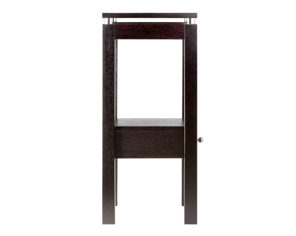 Linea Accent Table, 29' High, 13' Wide, Espresso
