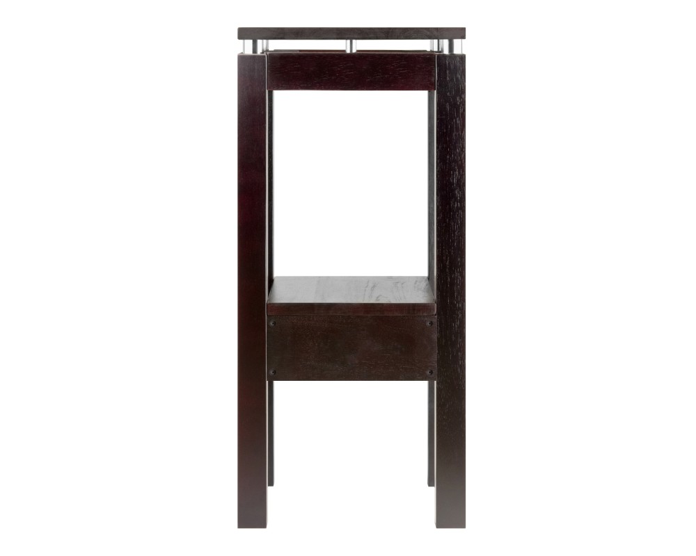 Linea Accent Table, 29' High, 13' Wide, Espresso