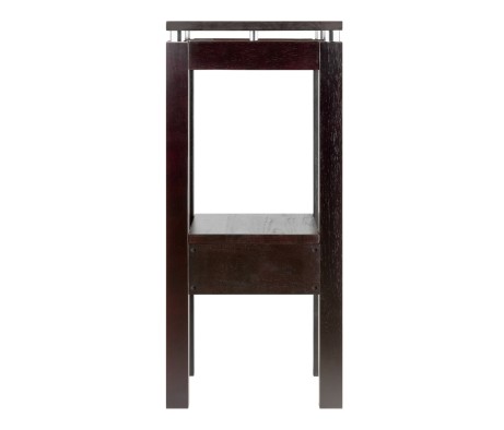 Linea Accent Table, 29' High, 13' Wide, Espresso