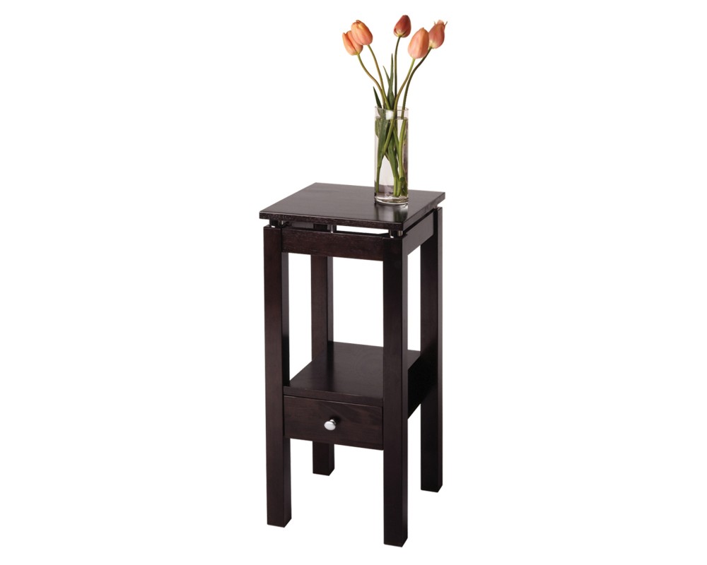 Linea Accent Table, 29' High, 13' Wide, Espresso