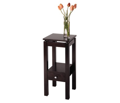 Linea Accent Table, 29' High, 13' Wide, Espresso