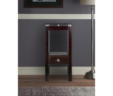 Linea Accent Table, 29' High, 13' Wide, Espresso