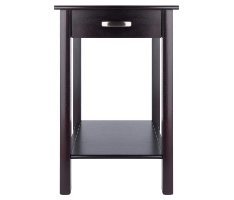 Liso Accent Table, 20' Wide, 31' High, Espresso