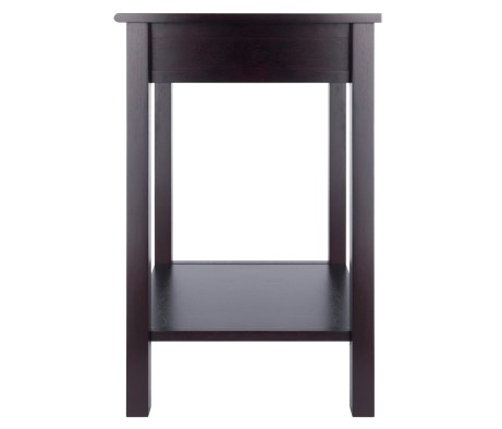 Liso Accent Table, 20' Wide, 31' High, Espresso
