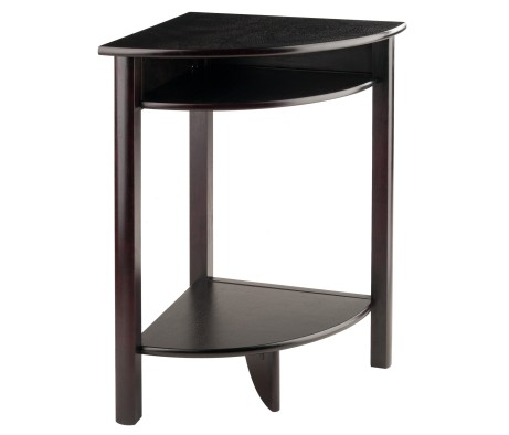 Liso Corner Table, 20' Wide, 31' High, Espresso
