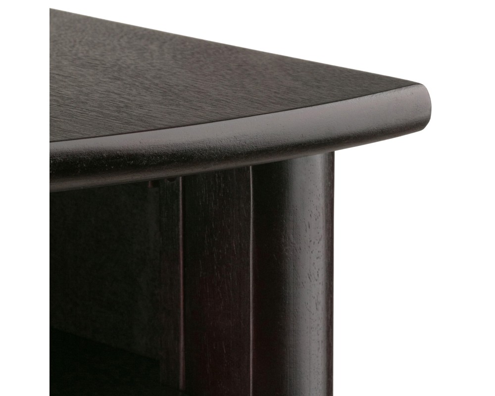 Liso Corner Table, 20' Wide, 31' High, Espresso