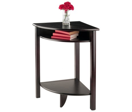 Liso Corner Table, 20' Wide, 31' High, Espresso