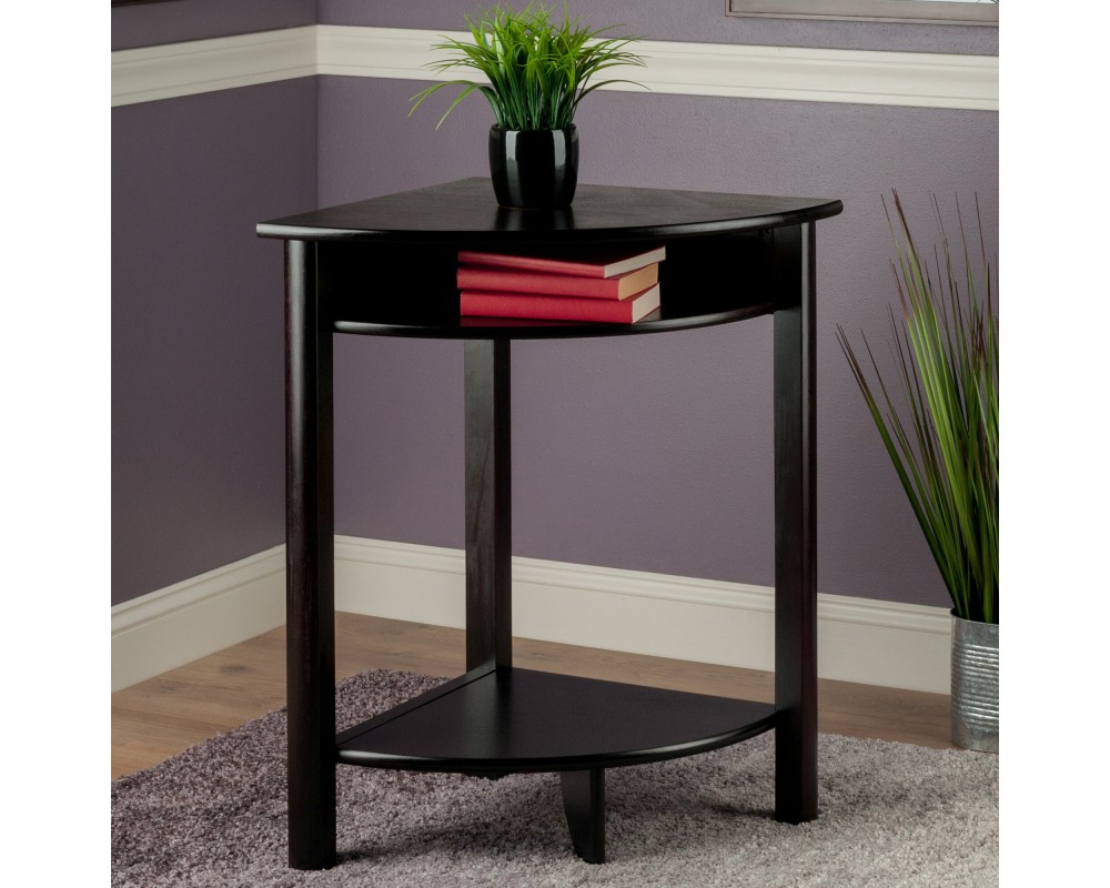 Liso Corner Table, 20' Wide, 31' High, Espresso