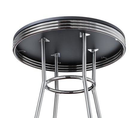 Summit Bar Height Table, Black and Chrome