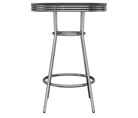 Summit Bar Height Table, Black and Chrome