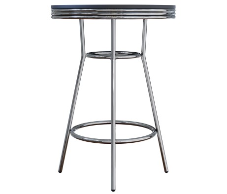 Summit Bar Height Table, Black and Chrome