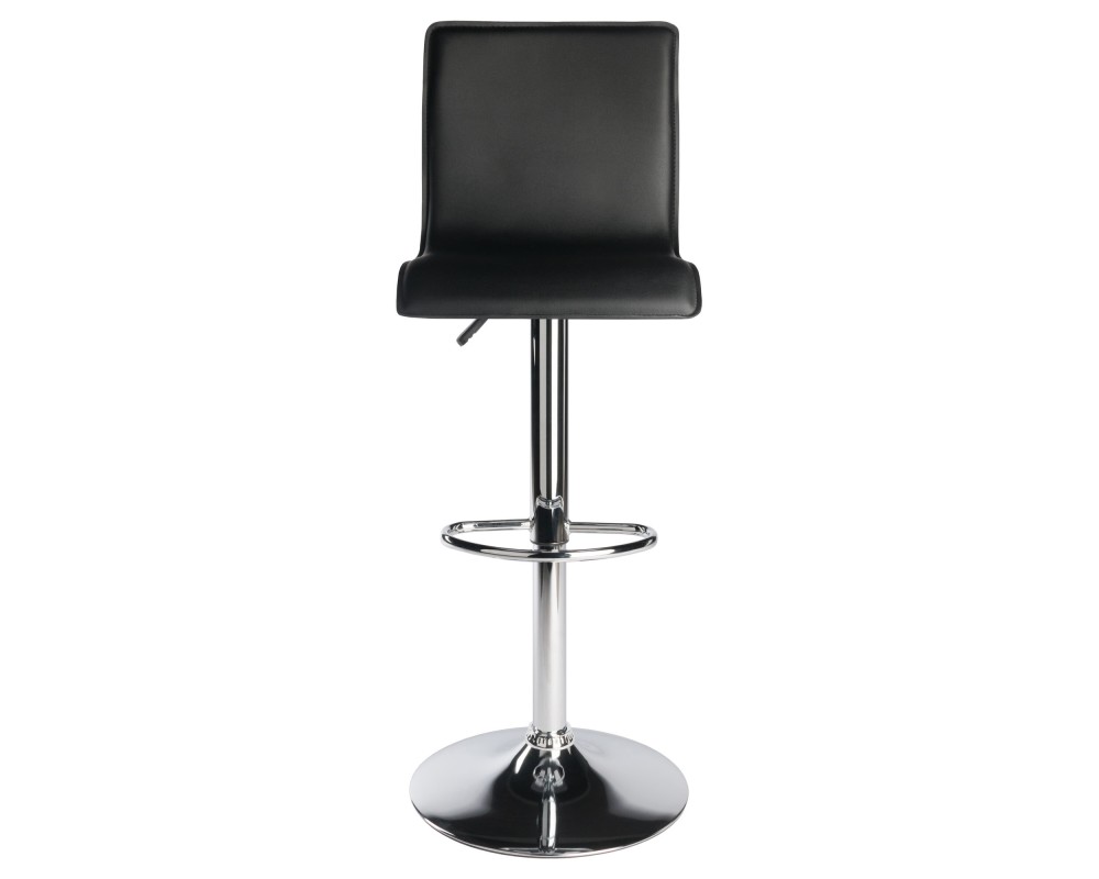 Spectrum High-Back Adjustable Swivel Stool, Black and Chrome
