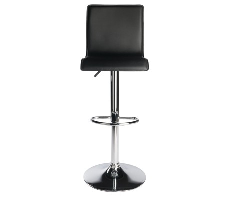 Spectrum High-Back Adjustable Swivel Stool, Black and Chrome