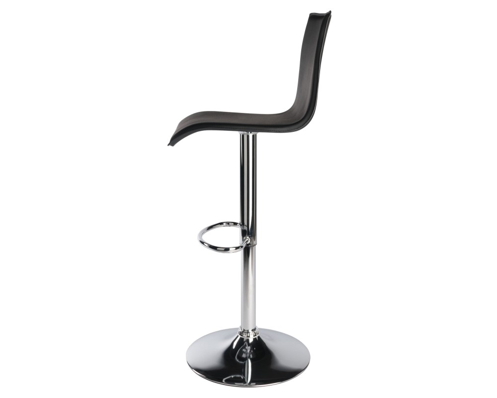 Spectrum High-Back Adjustable Swivel Stool, Black and Chrome