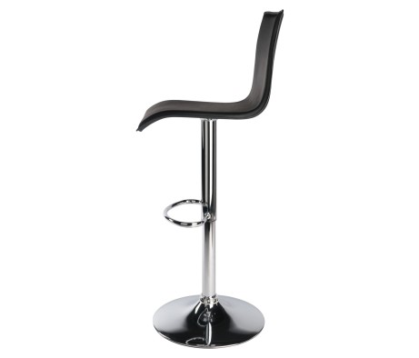 Spectrum High-Back Adjustable Swivel Stool, Black and Chrome